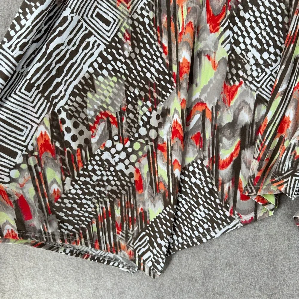NWT CHICOS Asymmetrical Pull On Maxi Skirt Womens‎ LARGE Stretch Comfy Long Boho - Picture 3 of 9